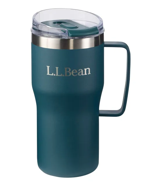 L.L.Bean ad creative: L.L.Bean Insulated Camp Mug, 20 oz. Shade Teal, Stainless Steel
