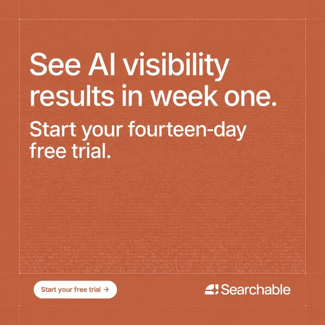 Searchable Ltd ad creative: See Your AI Visibility