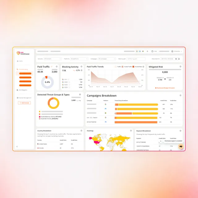 ClickCease ad creative: See your traffic quality
