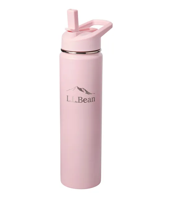 L.L.Bean ad creative: Bean Canteen Insulated Straw Water Bottle, 25 oz. Woodrose, Stainless Steel | L.L.Bean