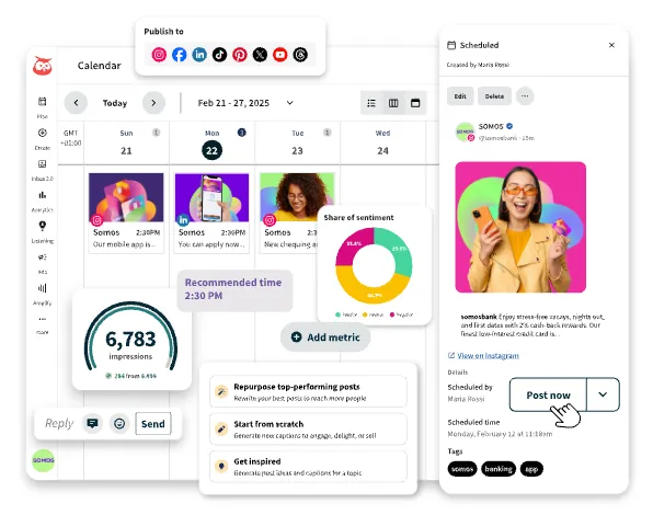 Hootsuite Inc ad creative: Social media management made easy with Hootsuite.