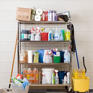 Cintas Corporation ad creative: Commercial Cleaning Supplies Delivered As Needed.