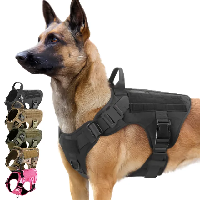 Team K9 LLC ad creative: Tactical Dog Harness | Fits Dogs 20-170+ LBS