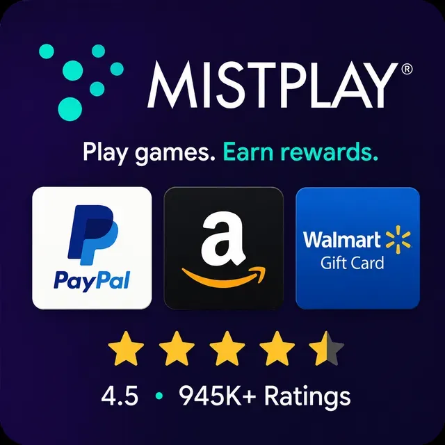 Mistplay ad creative: Earn Rewards For Mobile Gaming