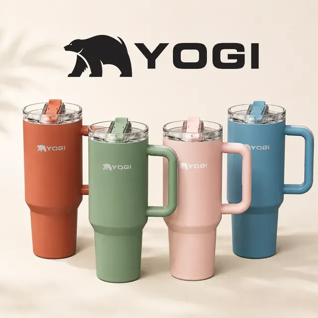 Yogi Tumblers ad creative: Buy Any 4, Save 25% Off