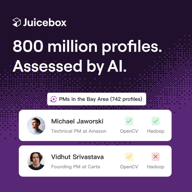 juicebox.ai ad creative: Search 800M Profiles