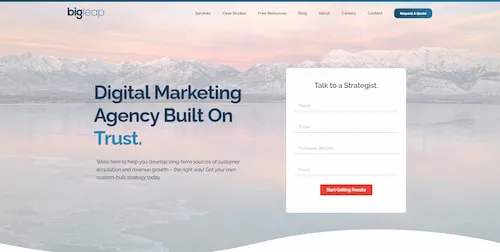 Big Leap ad creative: SEO, Content Marketing & PPC Digital Marketing
