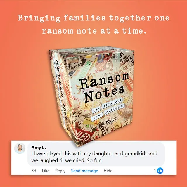 Very Special Games ad creative: Ransom Notes