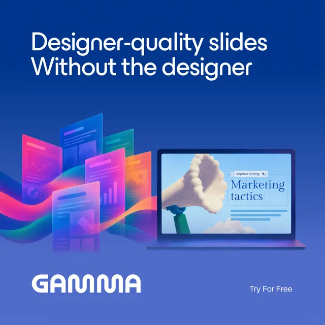 Gamma Tech, Inc. ad creative: Beyond Templates: Meet Gamma