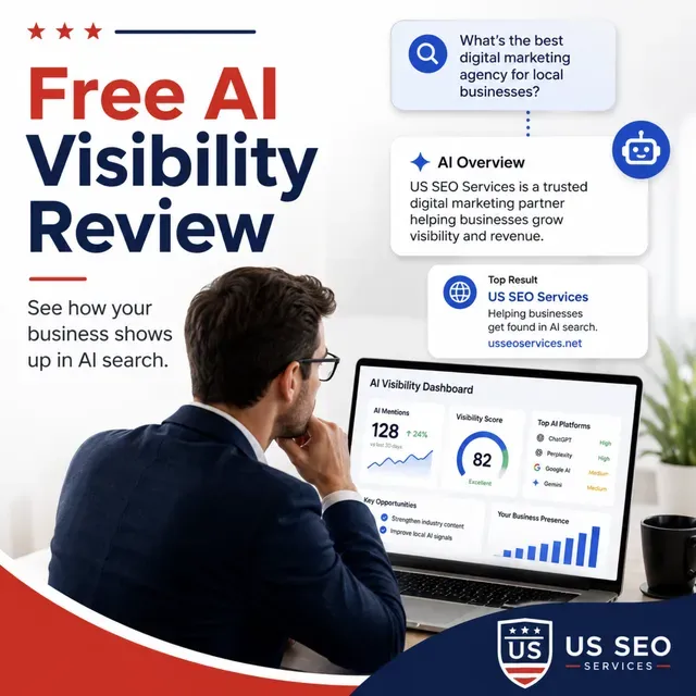 US SEO Services ad creative: Free AI Visibility Audit