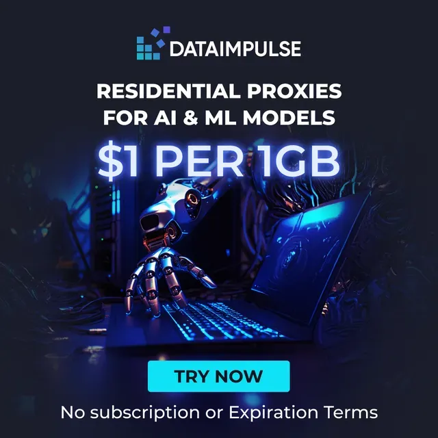 Softoria LLC ad creative: Buy proxy - Cheap proxy services | DataImpulse