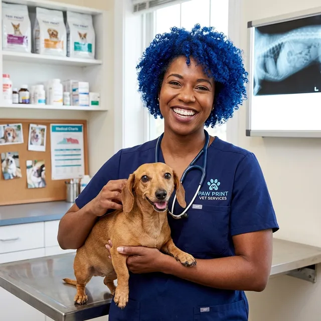 OnPay, Inc. ad creative: Vet clinic payroll