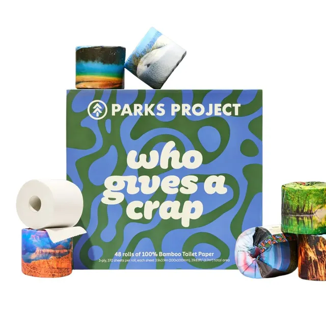 greenpaperproducts.com ad creative: Bamboo Toilet Paper | Parks Project | Limited Edition | Who Gives a Crap (Pack of 24)