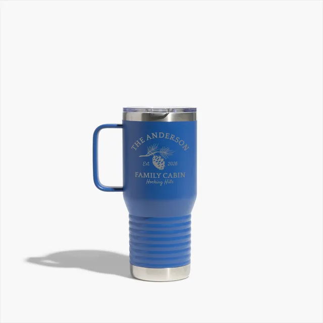 VistaPrint US ad creative: 20 oz. Travel Mugs