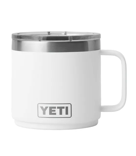 L.L.Bean ad creative: Yeti Rambler Ceramic Lined Stackable Mug, 14 oz. White 14 oz., Ceramic/Stainless Steel