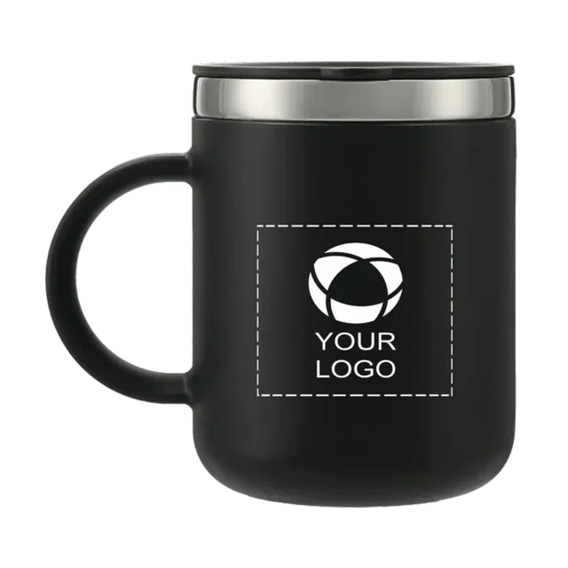 VistaPrint US ad creative: Hydro Flask® Stainless Steel Insulated Coffee Mug – 12 oz.