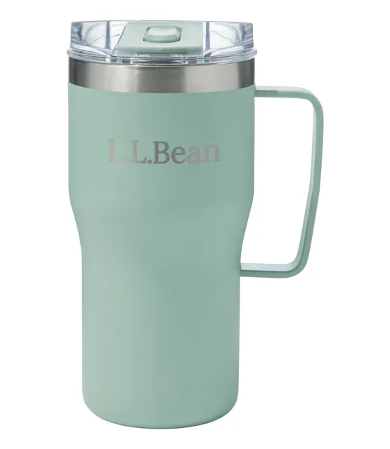 L.L.Bean ad creative: L.L.Bean Insulated Camp Mug, 20 oz. Soft Juniper, Stainless Steel