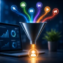 NuSpark Marketing ad creative: Turn Clicks Into Qualified Leads