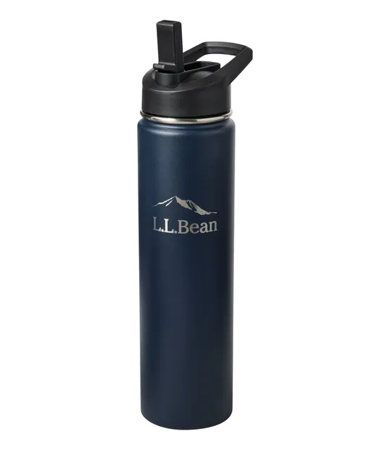 L.L.Bean ad creative: Bean Canteen Insulated Straw Water Bottle, 25 oz. Classic Navy, Stainless Steel | L.L.Bean