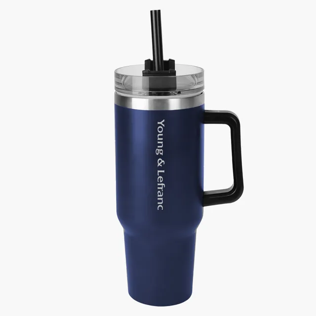 VistaPrint US ad creative: Stainless Steel Tumbler with Handle – 40 oz.