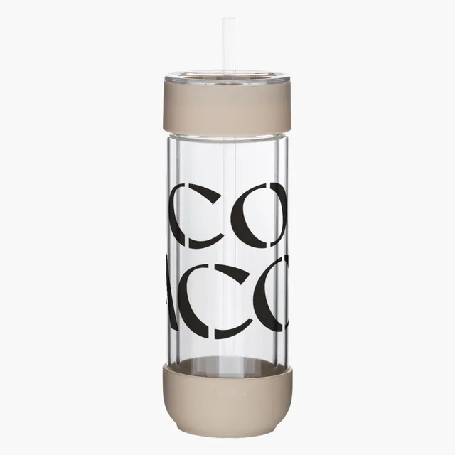 VistaPrint US ad creative: Ember® Insulated Glass Tumbler with Straw – 16 oz.