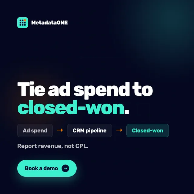 Metadata Inc ad creative: Managing $50K/month in B2B ad spend by hand?