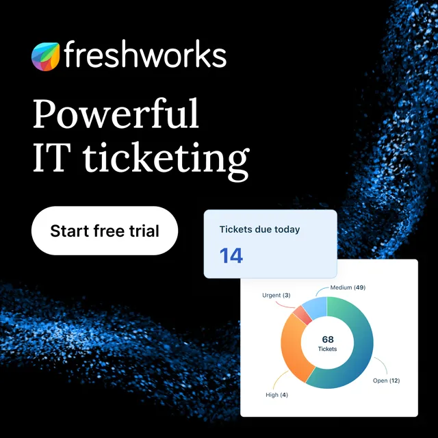 Freshworks ad creative: Resolve more tickets with less effort