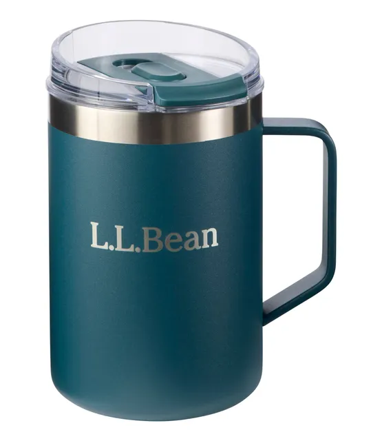 L.L.Bean ad creative: L.L.Bean Insulated Camp Mug, 16 oz. Shade Teal, Stainless Steel
