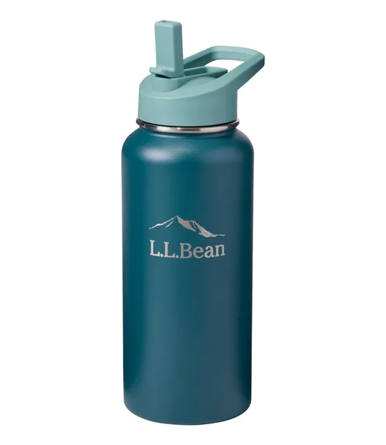 L.L.Bean ad creative: Bean Canteen Insulated Straw Water Bottle, 32 oz. Shade Teal, Stainless Steel | L.L.Bean
