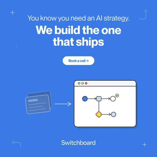 Switchboard Solutions LLC. ad creative: AI deployment, built for how you work.