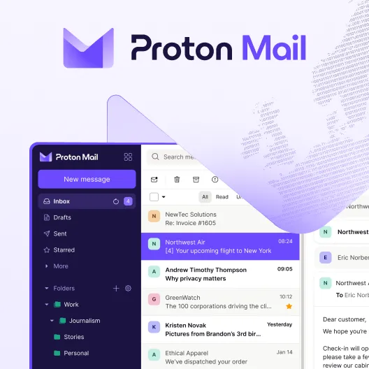 Proton ad creative: Proton Mail: Best Free Email Trusted by 100m Users