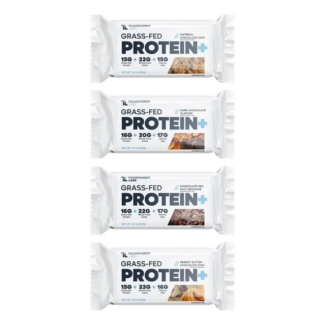 The Feed ad creative: Transparent Labs Grass Fed Protein Bar, Variety 4 Pack / Variety Pack