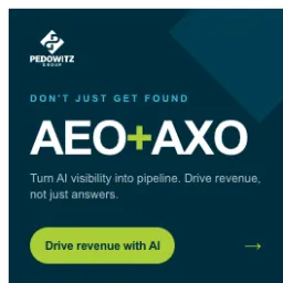 The Pedowitz Group, LLC ad creative: Enterprise AEO Services - The Pedowitz Group