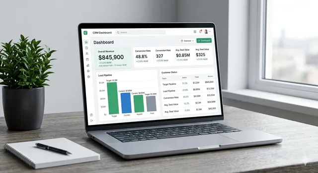 CompareGround ad creative: Top CRM Platforms Compared - Save Time & Grow