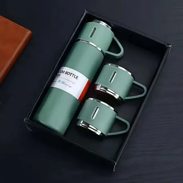 Zulily ad creative: 500ml Vacuum Insulated Stainless Steel Thermos with 3 Lids