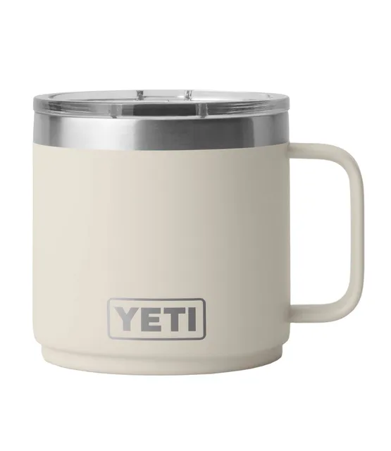 L.L.Bean ad creative: Yeti Rambler Ceramic Lined Stackable Mug, 14 oz. Cape Taupe 14 oz., Ceramic/Stainless Steel
