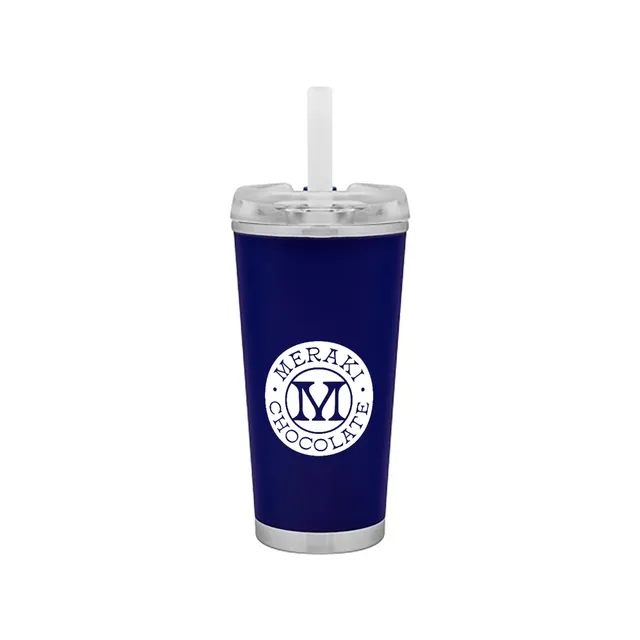 VistaPrint US ad creative: 16.9 oz Brooklyn Thermal Tumbler With Straw