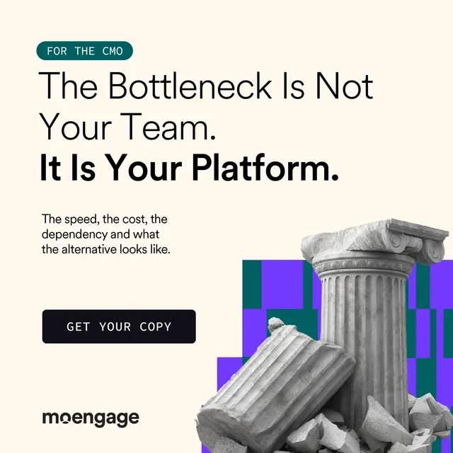 MoEngage Global Inc ad creative: Still On SFMC? See Why CMOs Are Switching