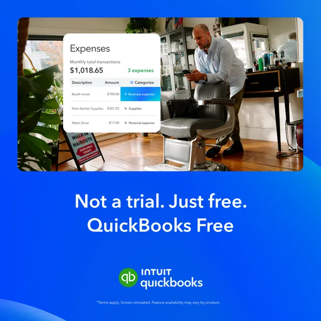Intuit Quickbooks ad creative: Really Free, Not a Trial