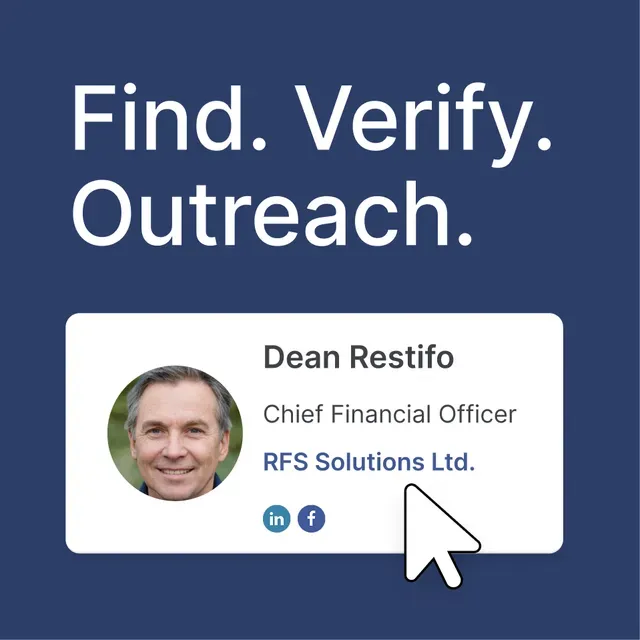 RocketReach ad creative: B2B sales leads in minutes