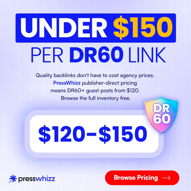 PressWhizz ad creative: The Ultimate Backlink Platform for SEO Growth