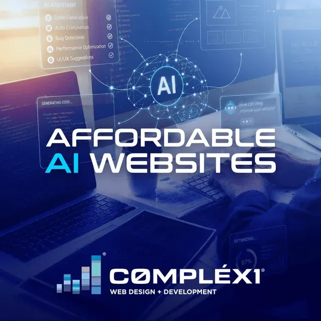 C0MPLÉX1 ad creative: AI Websites Built By Marketing Experts