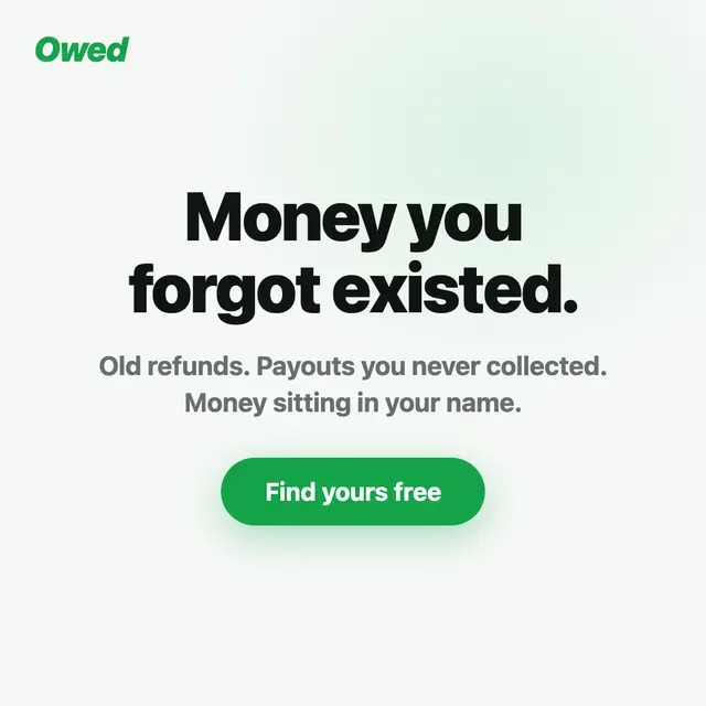 imowedmoney.com ad creative: Money you forgot about