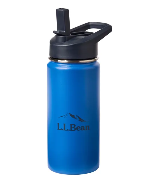 L.L.Bean ad creative: Bean Canteen Insulated Straw Water Bottle, 16 oz. Royal Blue, Stainless Steel | L.L.Bean