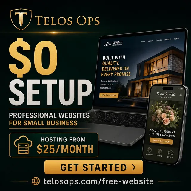 LynnVend LLC ad creative: $0 Setup Business Site