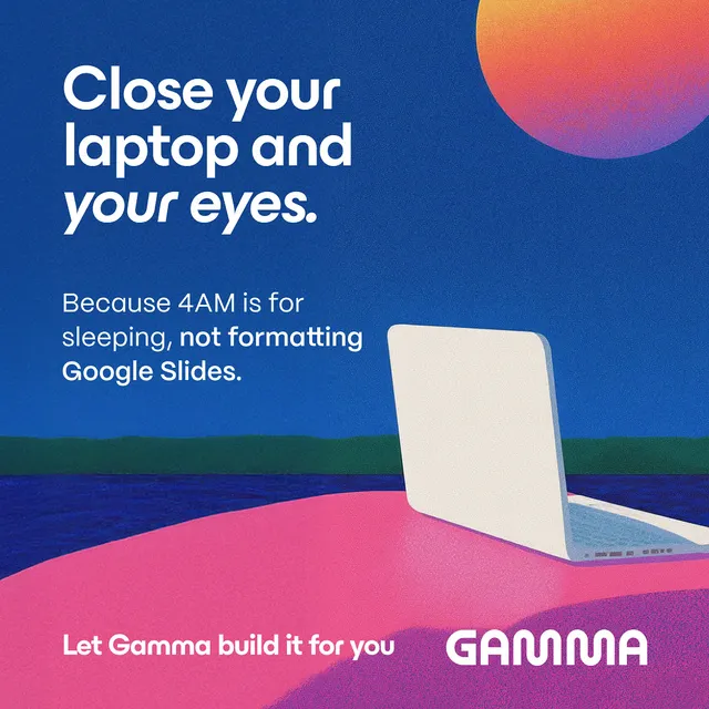 Gamma Tech, Inc. ad creative: Pitch Decks That Win Funding