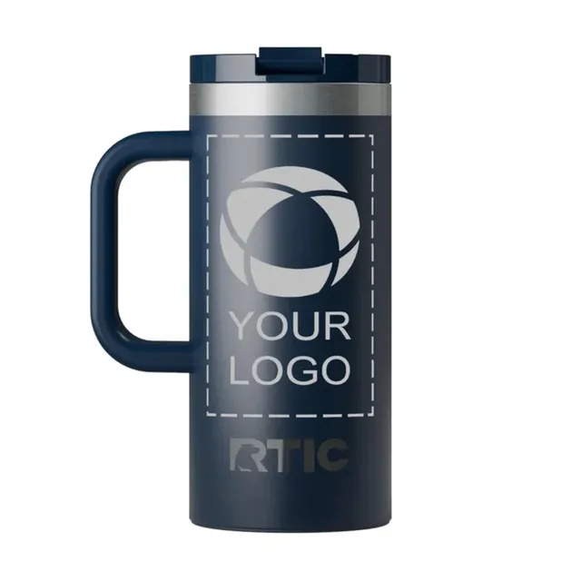 VistaPrint US ad creative: RTIC® Road Trip Travel Mug – 16 oz.