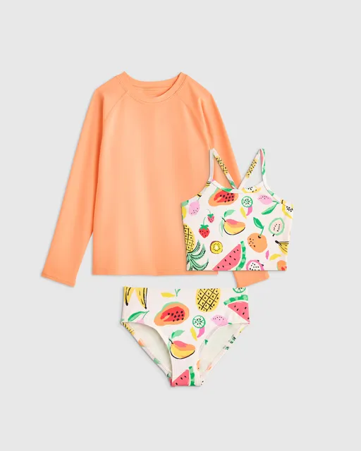 Quince ad creative: Tankini and Long Sleeve Raglan Rash Guard Set