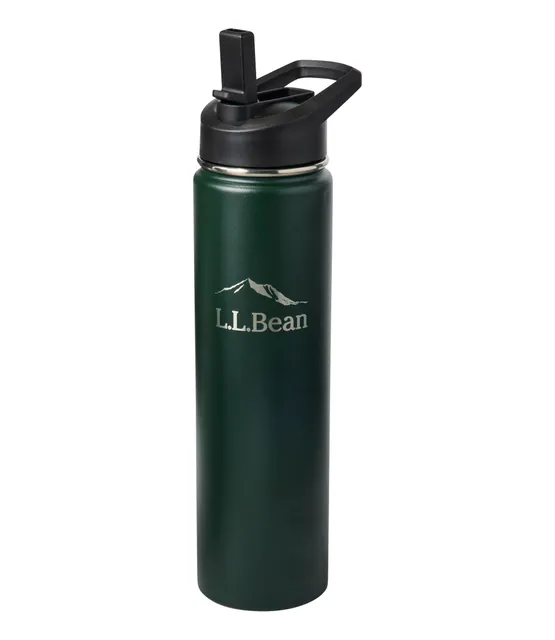L.L.Bean ad creative: Bean Canteen Insulated Straw Water Bottle, 25 oz. Deepest Green, Stainless Steel | L.L.Bean