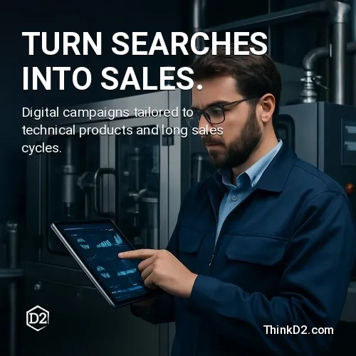 D2 Creative, LLC ad creative: TURN SEARCHES INTO SALES.